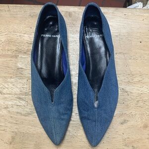 Pierre Hardy denim Italian handmade flats